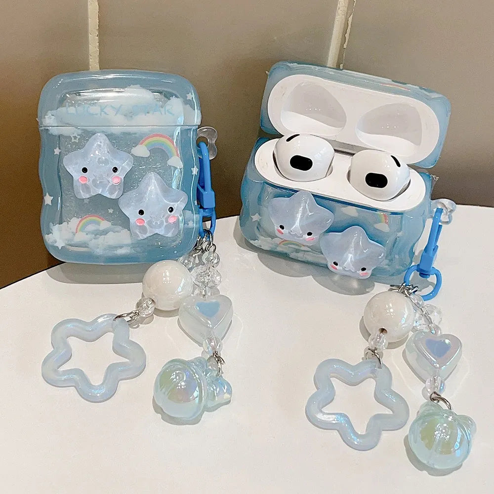 Cute Star Case For Airpods 1 2 3 Pro 2 Cover