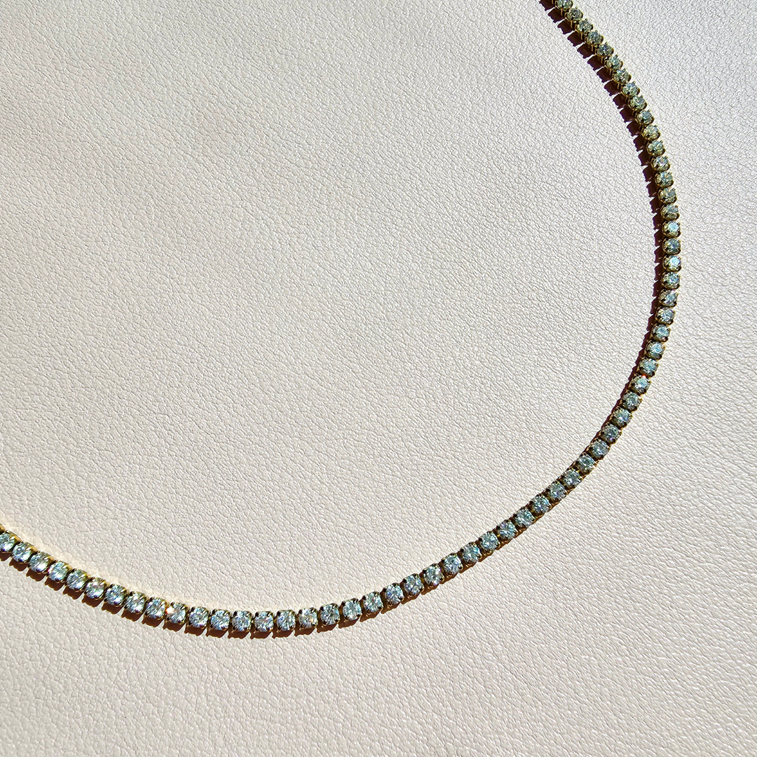 Scarlet Tennis Choker Necklace