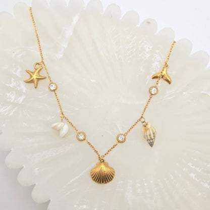 SeaShell Charms Necklace