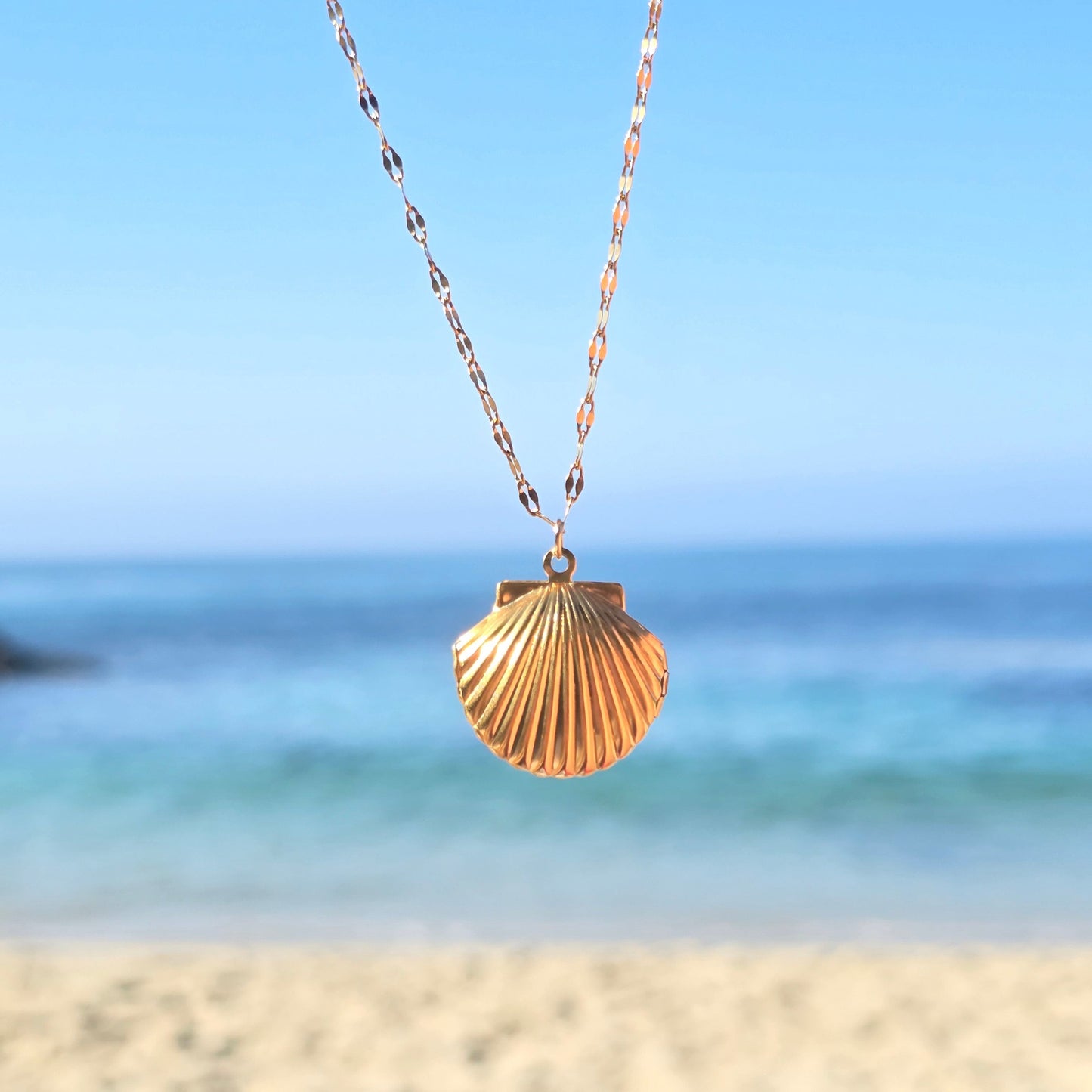 Shell Life Locket Necklace