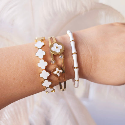 White Bam-Boo Bangle