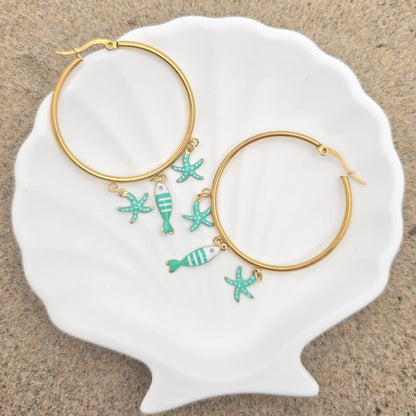 Star & Fin Earrings
