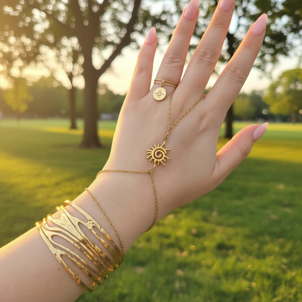 Stay Golden Hand Chain