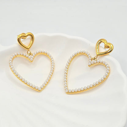 Tahlia Pearl Heart Earrings
