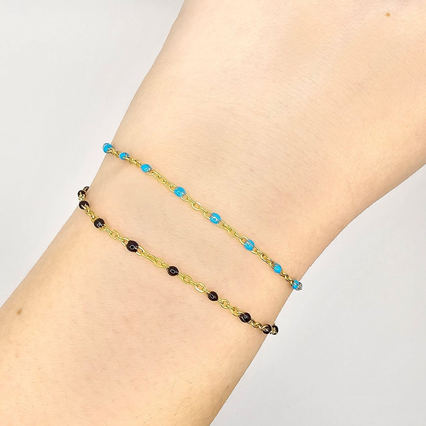 Black Beaded Bracelet