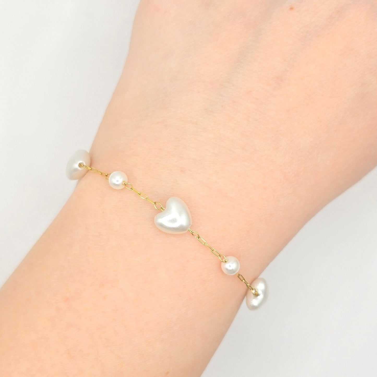 Vera Pearl Heart Bracelet