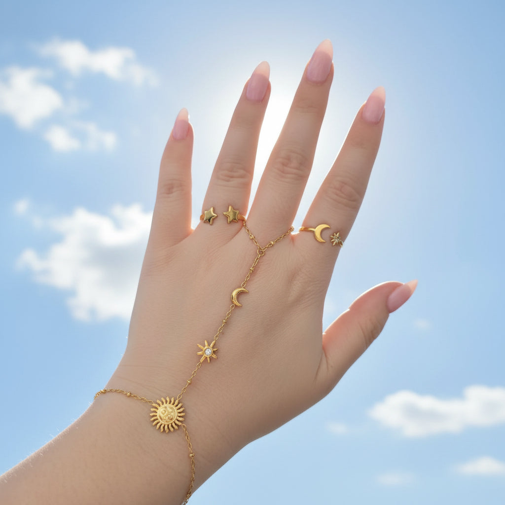 You are the Moon, Stars and Sun Handchain